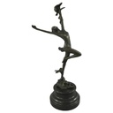 Bronzeskulptur Bronzefigur Tänzerin mit Vögel