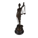 Bronzeskulptur Bronzefigur Justitia Richterin Recht Anwalt Schwert Waage