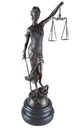 Bronzeskulptur Bronzefigur Justitia Richterin Recht Anwalt Schwert Waage