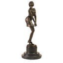 Bronzeskulptur Bronzefigur Nachdenklich Schöne Frau