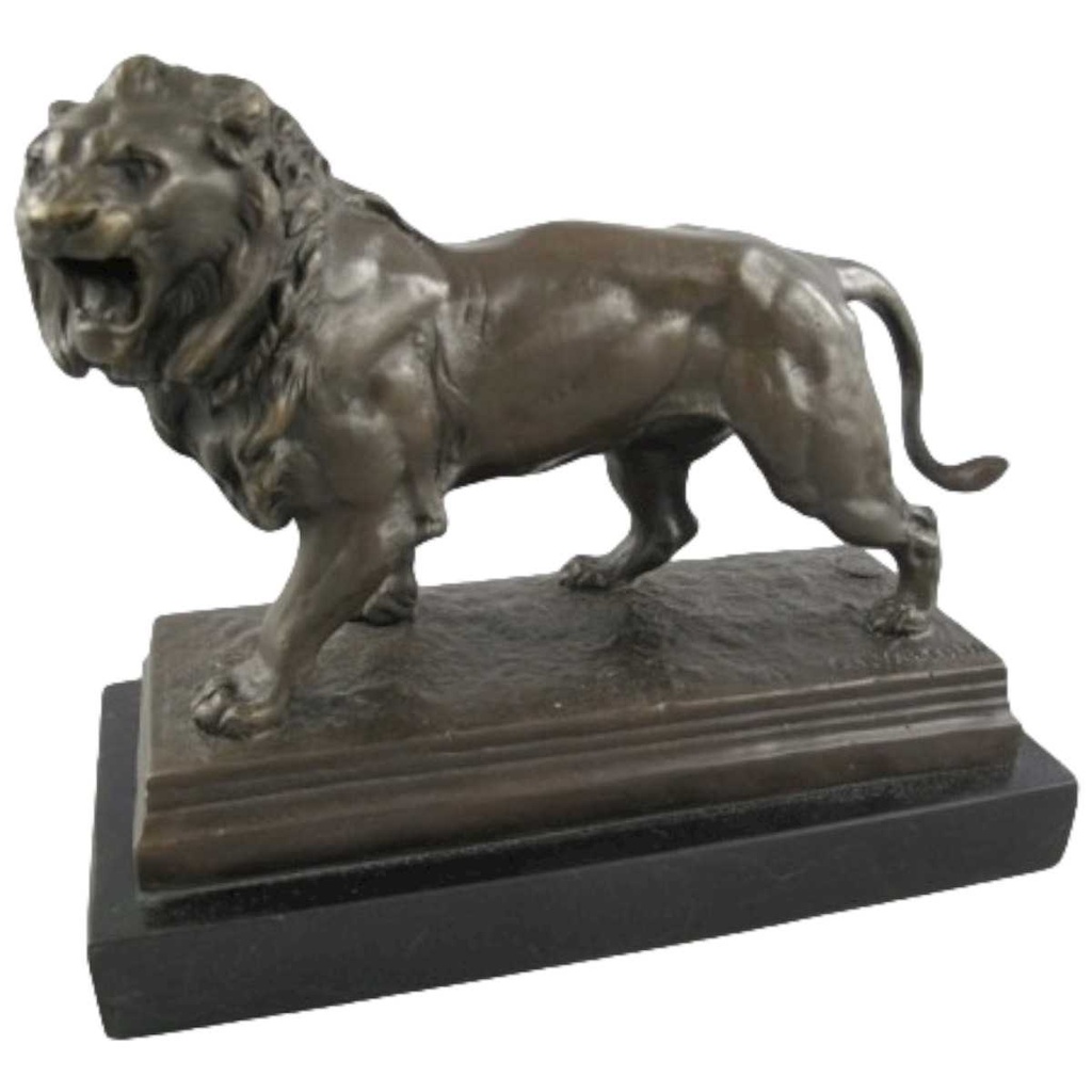 [LA-39307] Bronzeskulptur Bronzefigur Löwe