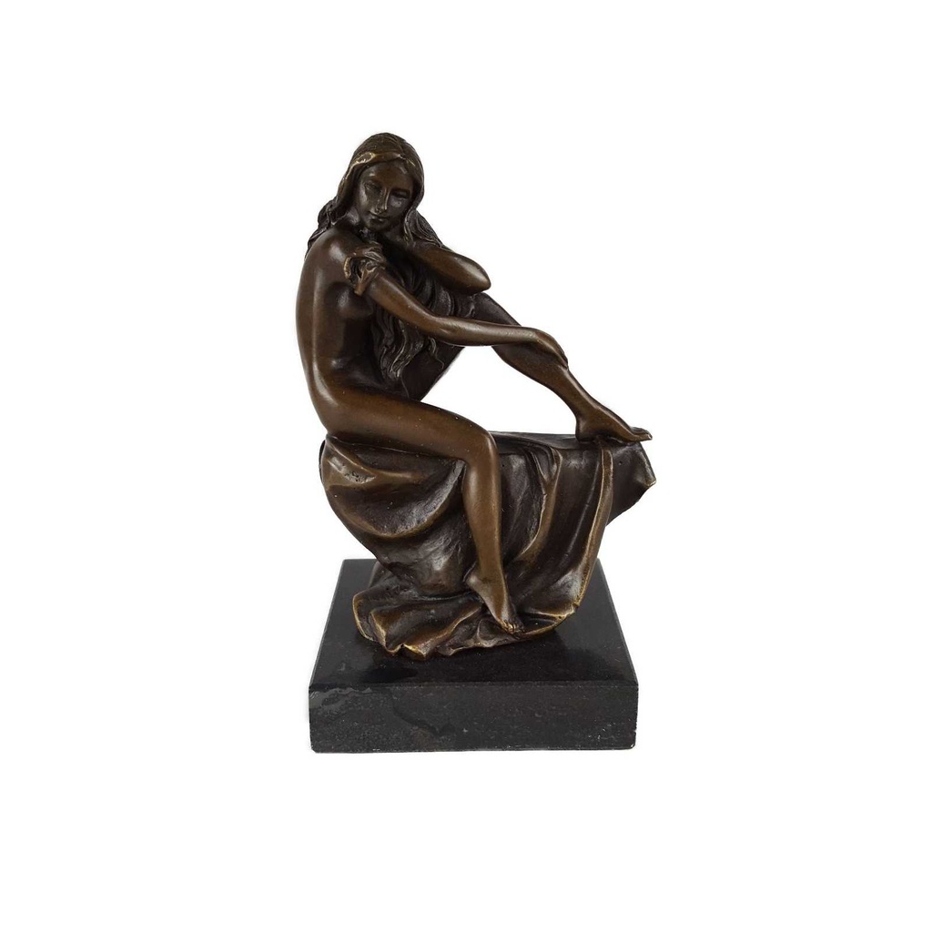 [LA-39308] Bronzeskulptur Bronzefigur Bronze Nackte Frau Weiblicher Akt