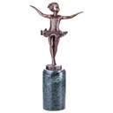 Bronzeskulptur Bronzefigur Ballerina Balletttänzerin