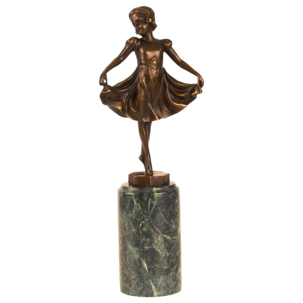 [LA-39317] Bronzeskulptur Bronzefigur Namens Lieselotte Mädchen Kleine Tänzerin