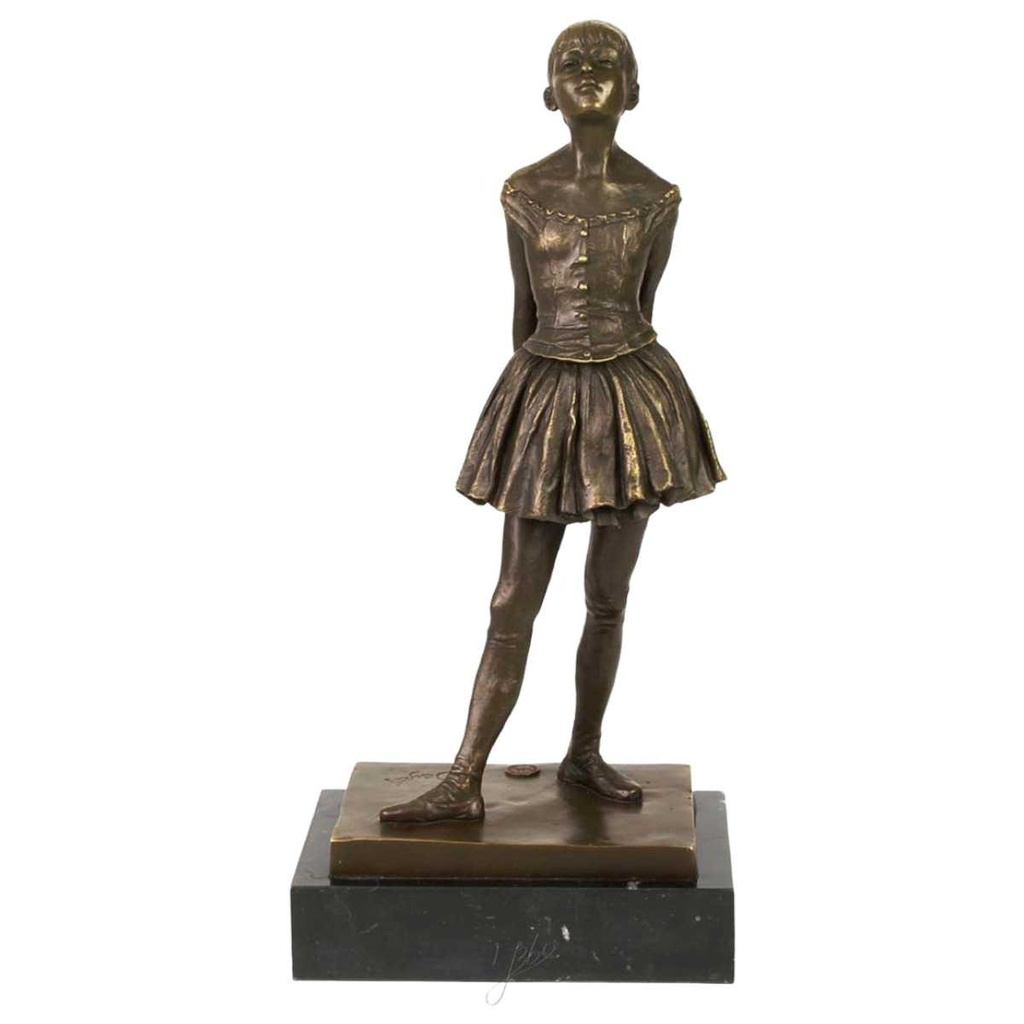 [LA-39337] Bronzeskulptur Bronzefigur Kleinen Tänzerin Im Alter Von Vierzehn Jahren