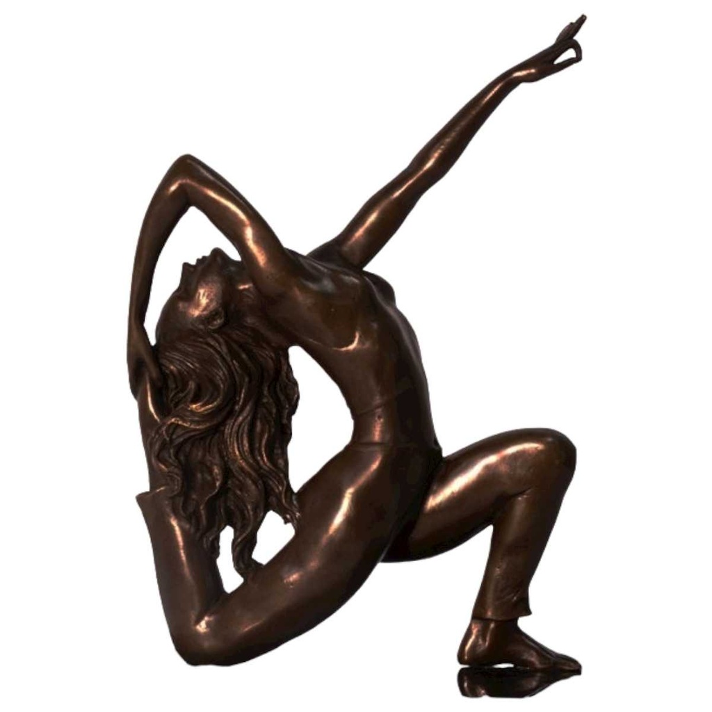 [LA-39340] Bronzeskulptur Bronzefigur Tänzerin Frau Art-Deco-Stil