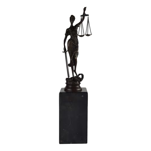 [LA-39347] Bronzeskulptur Bronzefigur Justitia