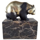 Bronzeskulptur Bronzefigur Stehender Panda Bär