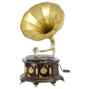 Grammophon Messing achteckig