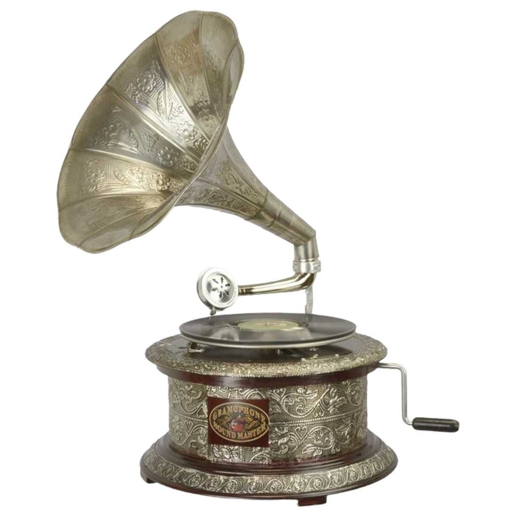 [LA-39590] Grammophon rund Messing-Montur