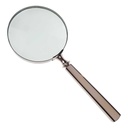 Leselupe Handlupe Vergrößerungsglas Glas vernickelt #39795