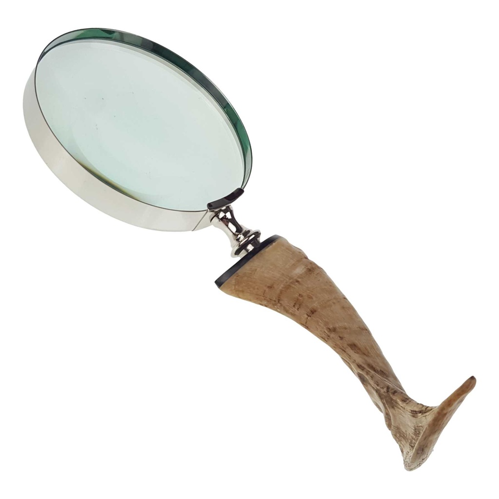 [LA-39801] Leselupe Handlupe Vergrößerungsglas Glas vernickelt #39801