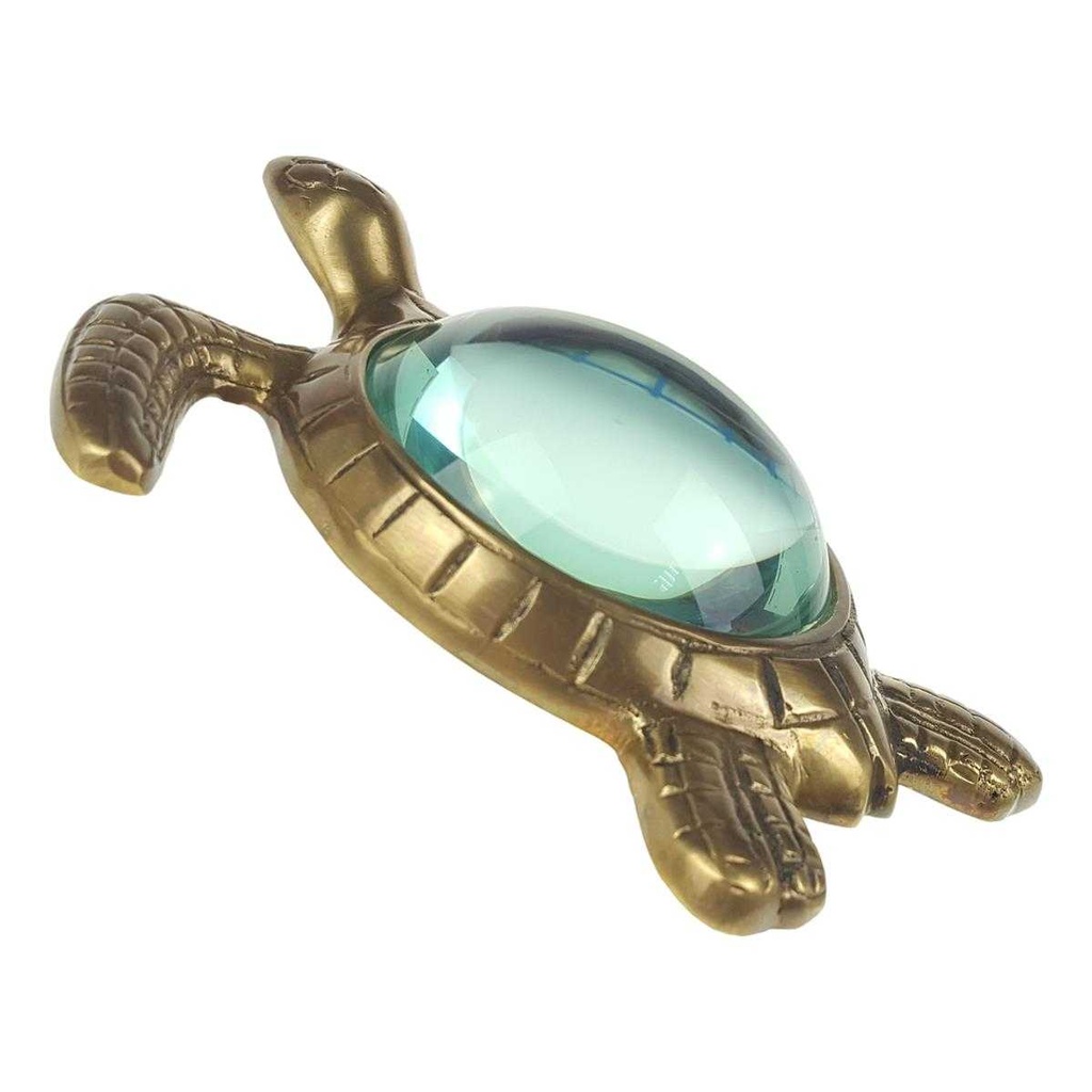 [LA-39808] Leselupe Handlupe Vergrößerungsglas Messing brüniert Schildkröte