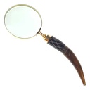 Leselupe Handlupe Vergrößerungsglas Bein Messing #39819