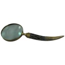 Leselupe Handlupe Vergrößerungsglas Bein Messing #39825