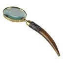 Leselupe Handlupe Vergrößerungsglas Bein Messing #39826