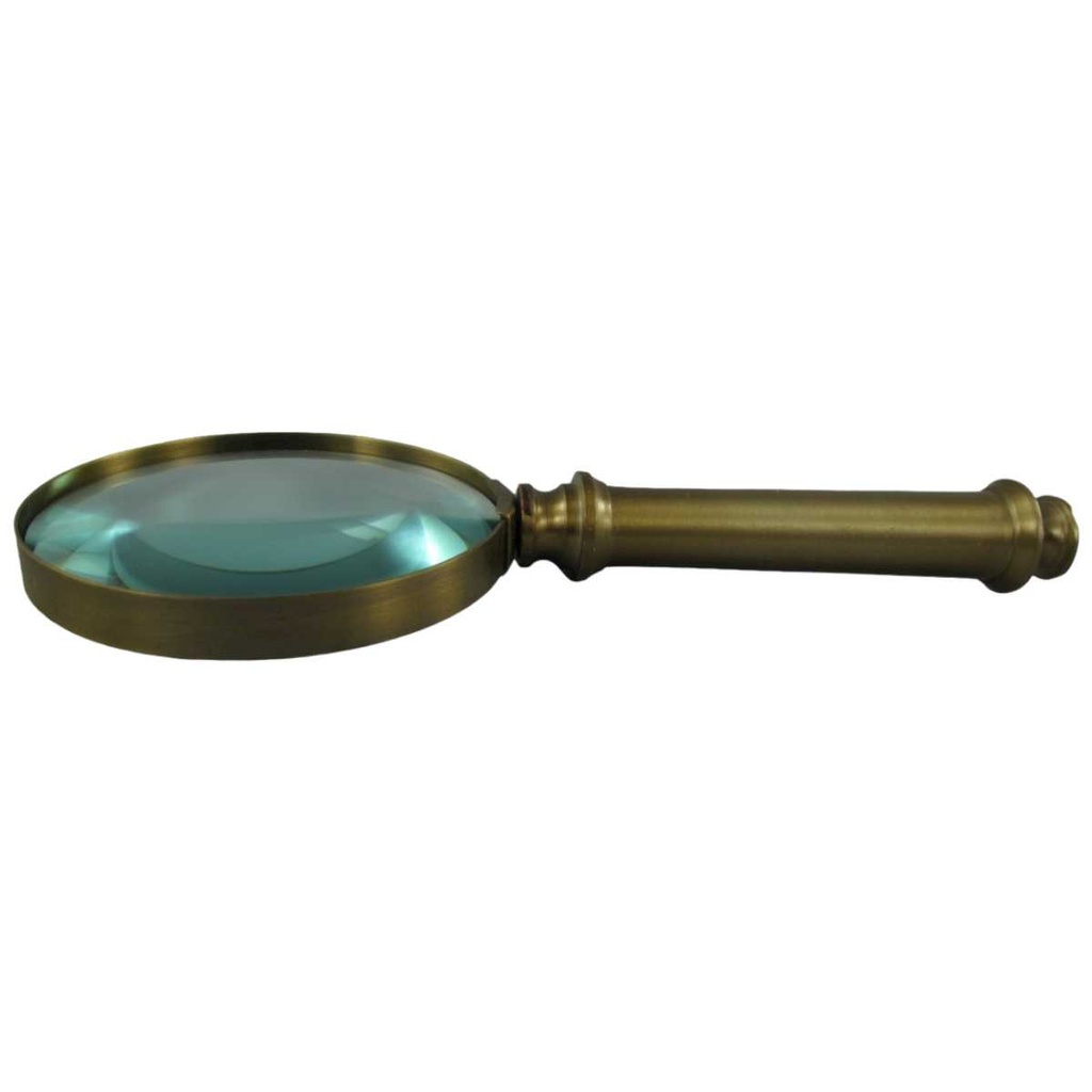 [LA-39832] Leselupe Handlupe Vergrößerungsglas Messing glatt