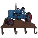 Garderobenhaken Kleiderhaken Wandhaken Blauer Traktor 35x28 cm Gusseisen