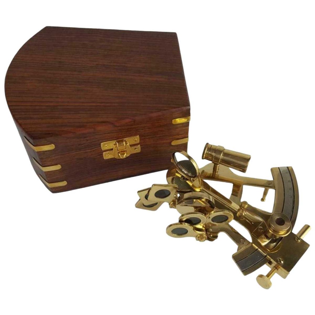 [LA-42775] Sextant Maritim Nautik Deko Zubehör Messing