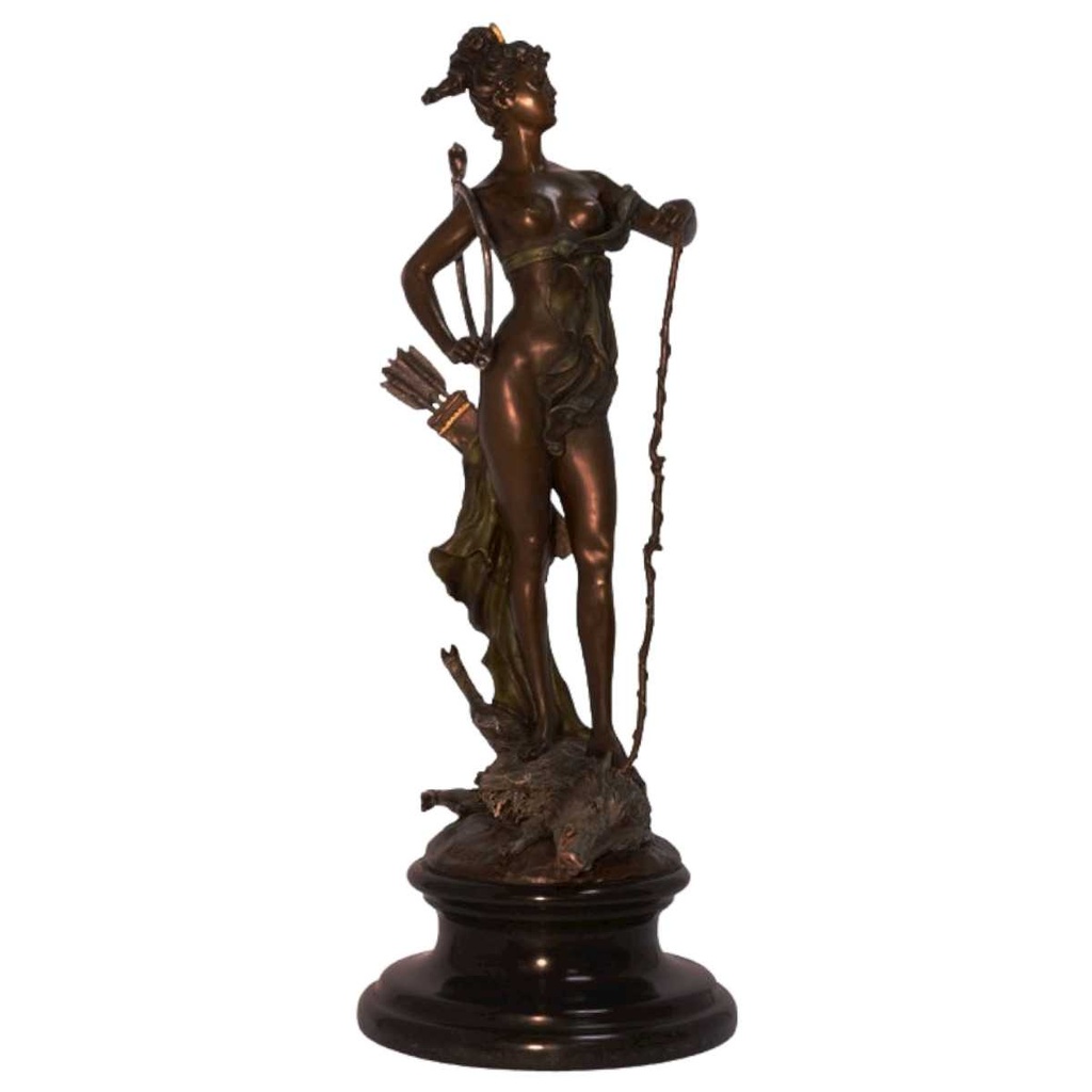 [LA-43250] Bronzeskulptur Bronzefigur Diana Siegreich