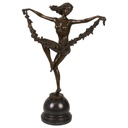 Bronzeskulptur Bronzefigur Frau Blumentänzerin
