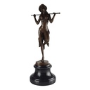 Bronzeskulptur Bronzefigur Revuetänzerin Art-Deco-Stil