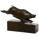 Bronzeskulptur Bronzefigur Eber Schwein