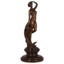 Bronzeskulptur Bronzefigur Frau Nymphe Naturgeist Mythologie