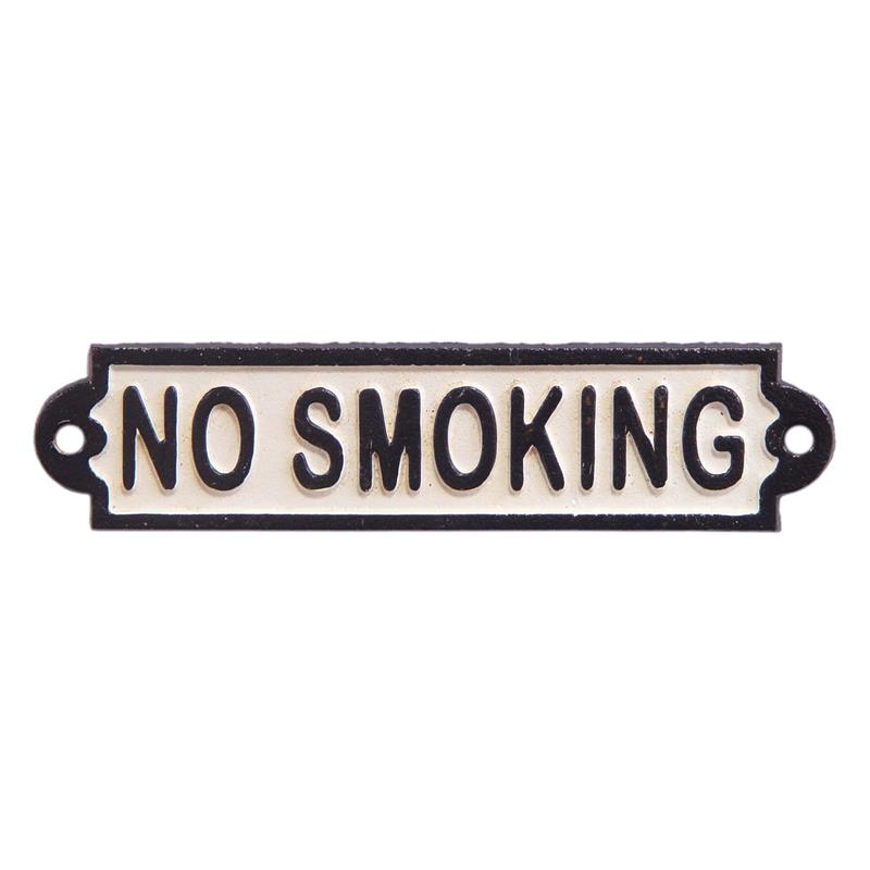 [LA-43510] Wandschild Wandplakette Gusseisen No Smoking