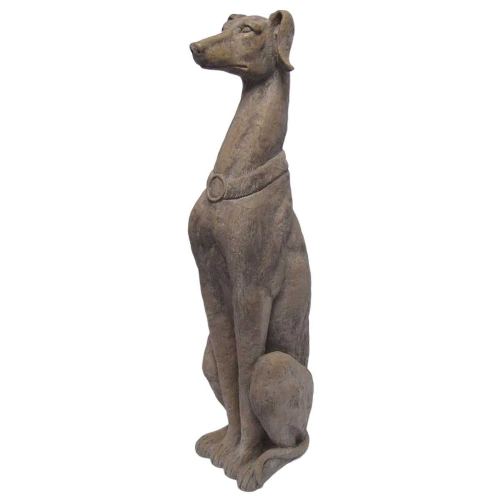 [LA-43651] Skulptur Figur Harz Sitzender Windhund #43651