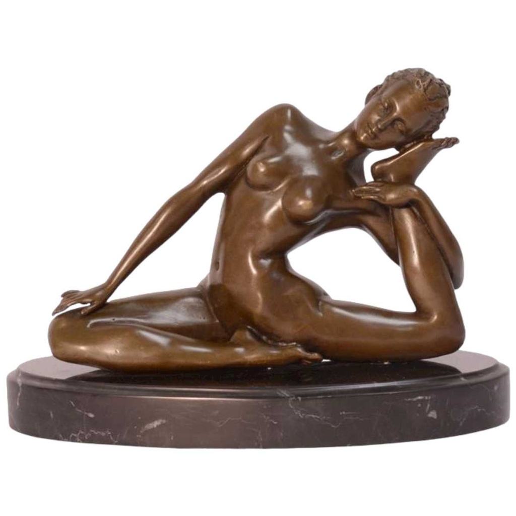 [LA-43829] Bronzeskulptur Bronzefigur Verdreherin