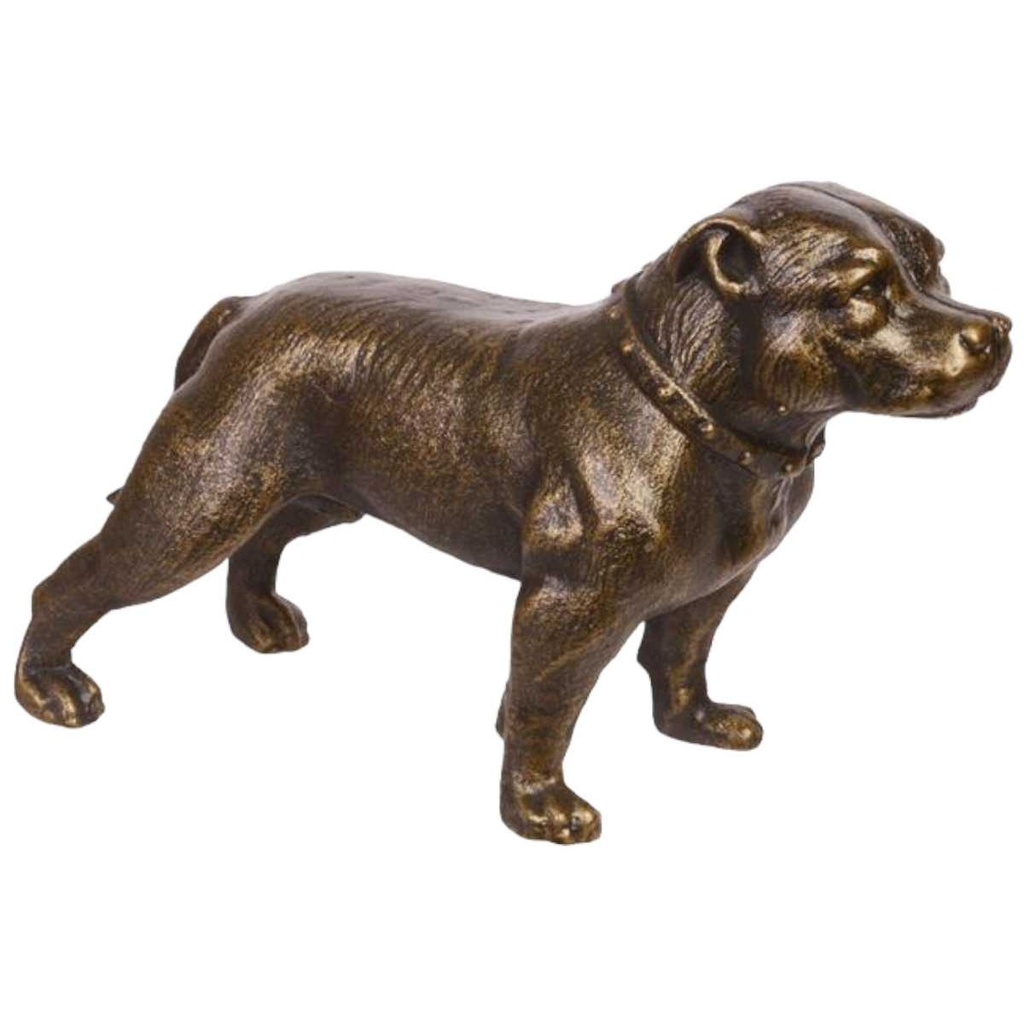 [LA-43900] Figur Skulptur Gusseisen Hund Staffordshire Terriër L 32,9 cm