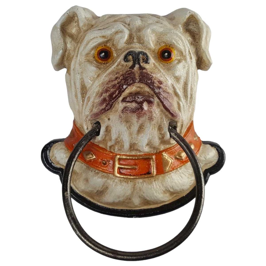 [LA-43907] Handtuchhalter Garderobenhaken Kleiderhaken Mantelhaken Gusseisen Bulldogge Kopf