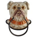 Handtuchhalter Garderobenhaken Kleiderhaken Mantelhaken Gusseisen Bulldogge Kopf