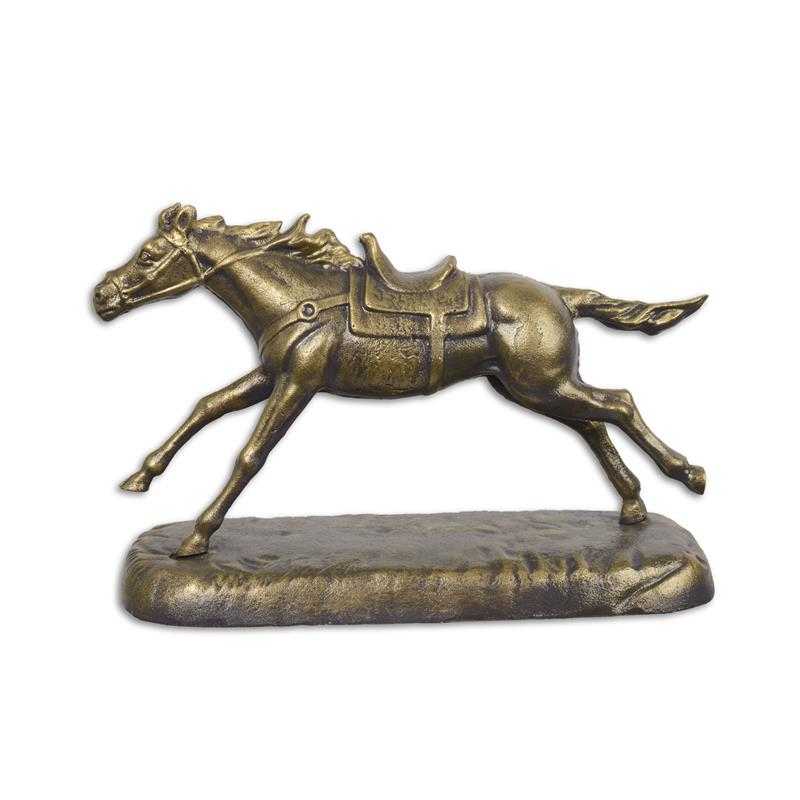 [LA-43923] Figur Skulptur Gusseisen Galoppierendes Pferd