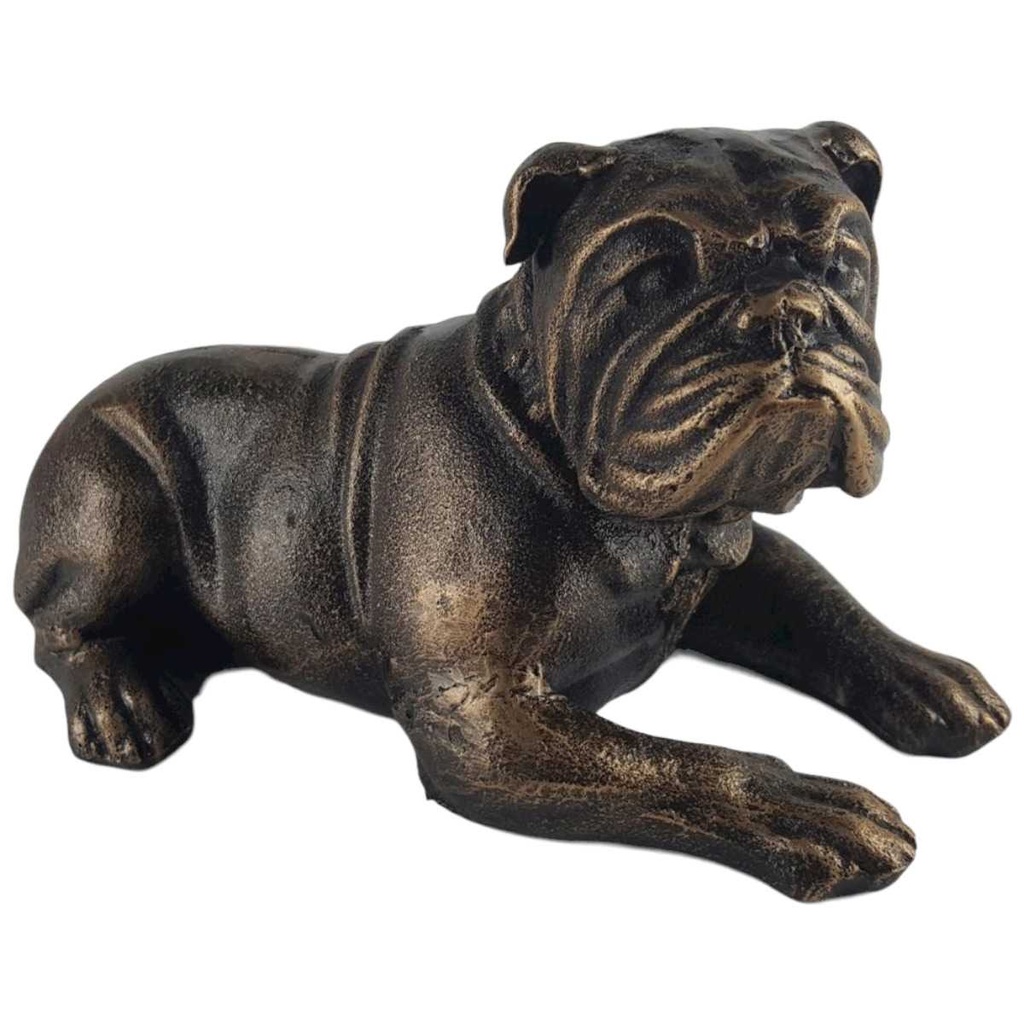 [LA-43935] Skulptur Figur Statue Gusseisen liegende englische Bulldogge