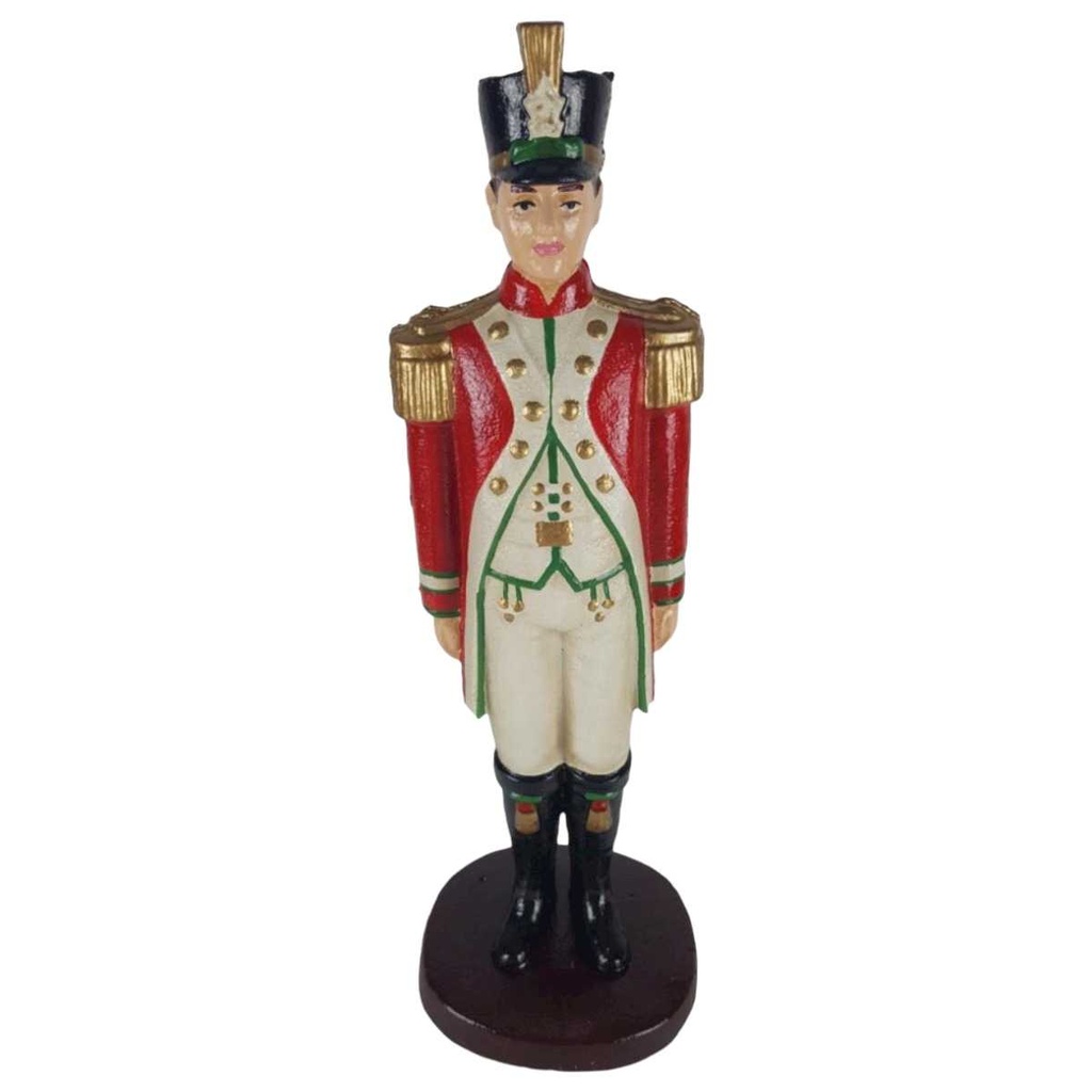 [LA-43941] Figur Skulptur Gusseisen Wachsoldat Königliche Wache bunt H 39,6 cm
