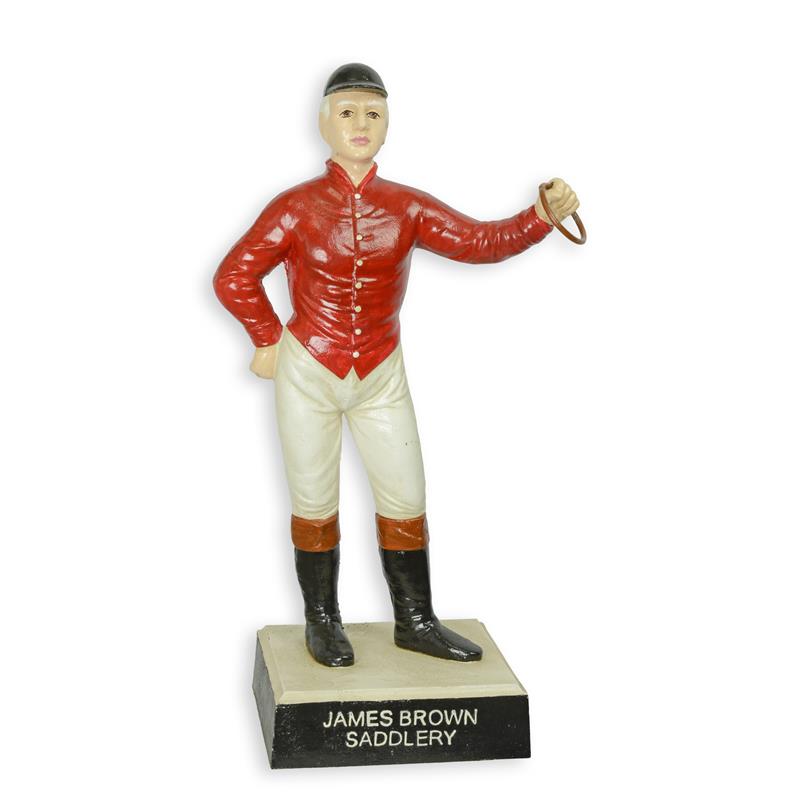 [LA-44080] Figur Skulptur Anbindepfosten Gusseisen James Brown Saddlery