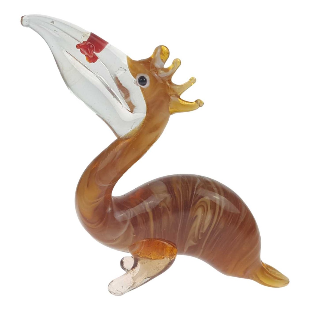 [LA-44149] Figur Glas Murano-Stil Pelikan Miniatur