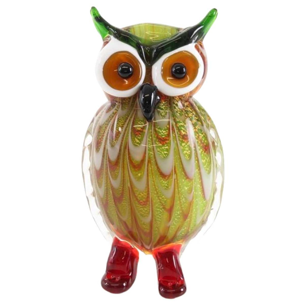 [LA-44167] Figur Glas Murano-Stil Eule Uhu