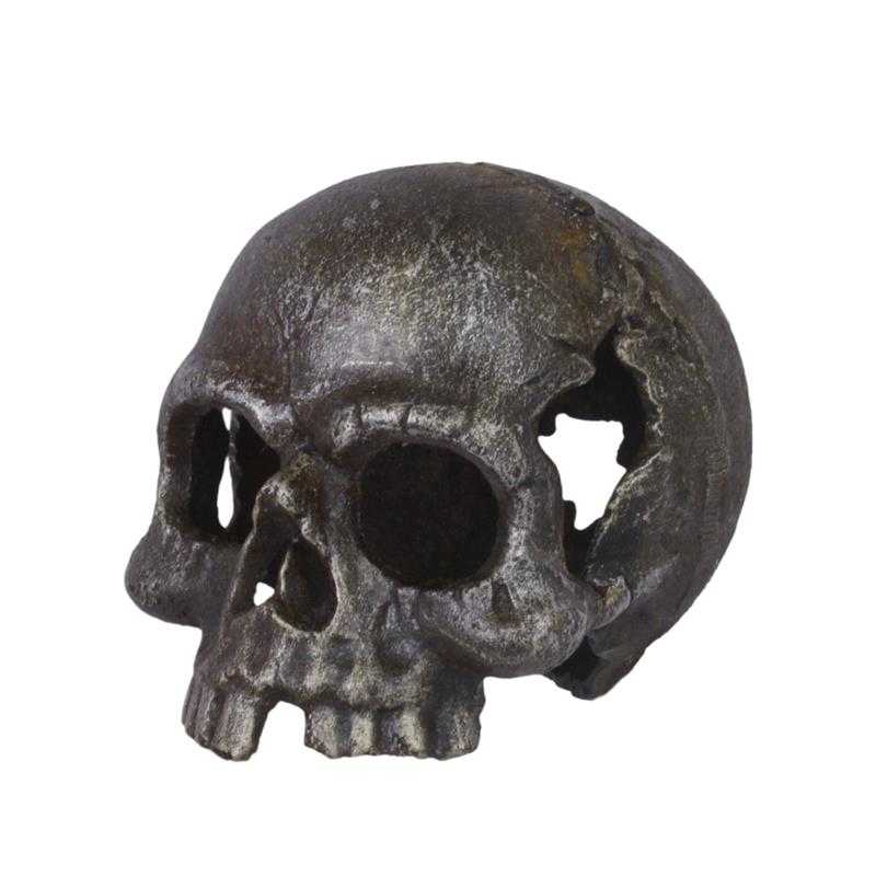 [LA-44464] Teelichthalter Gusseisen Totenkopf
