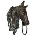 Handtuchhalter Handtuchring brauner Pferdekopf Figur Skulptur Motiv Gusseisen