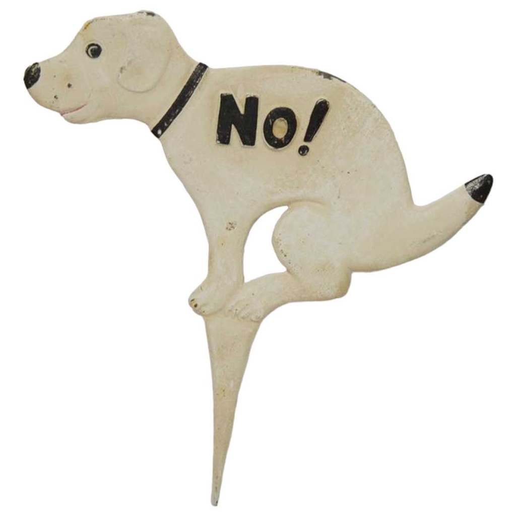 [LA-44471] Gartenstecker Gusseisen No Dog Shit
