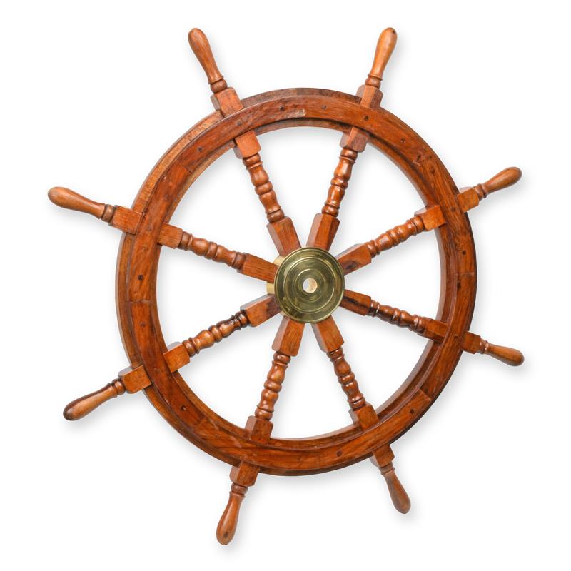 [LA-45300] Holz Steuerrad Schiffssteuerrad Schiffsrad D 94 cm