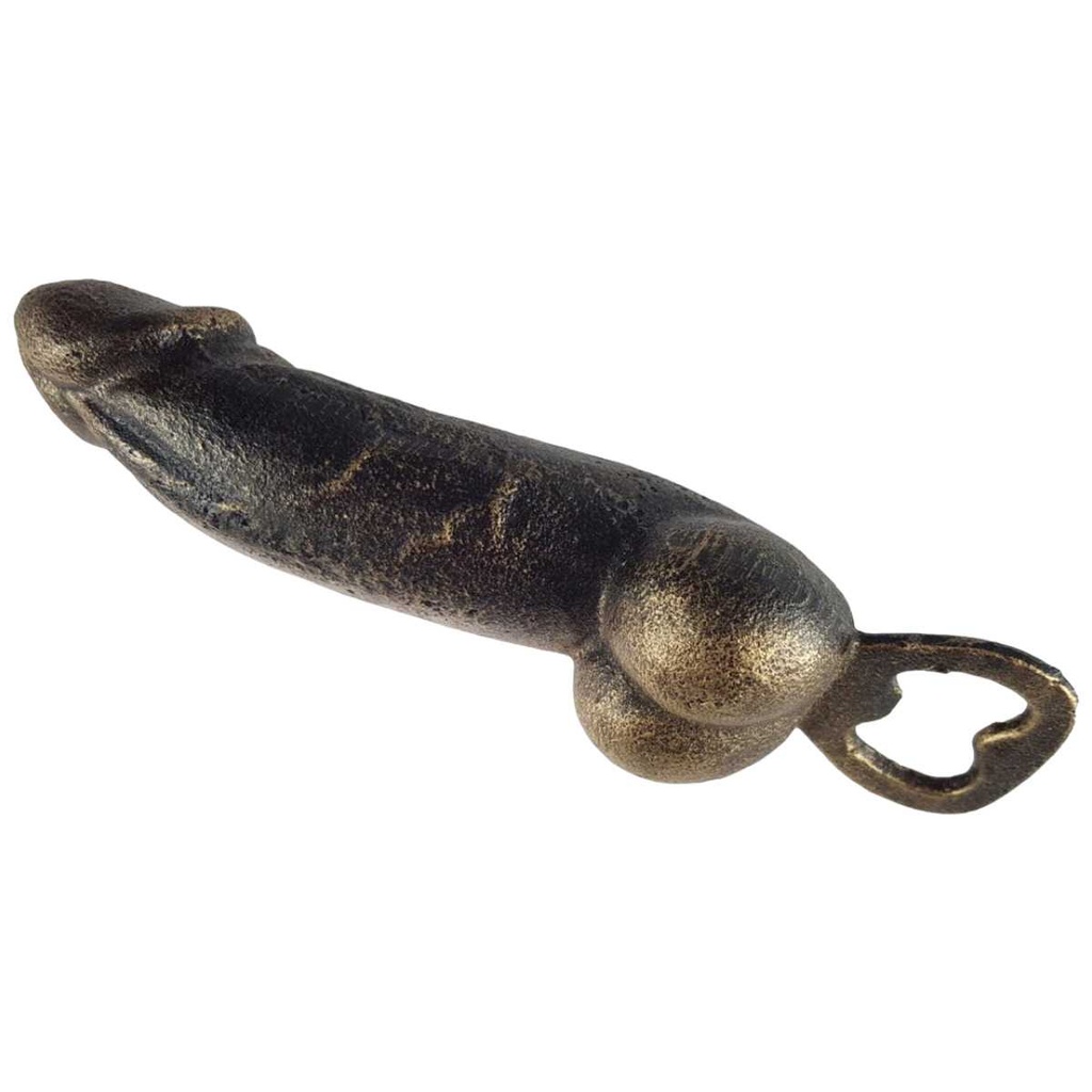 [LA-45407] Flaschenöffner Skulptur Figur Gusseisen Penis Phallus