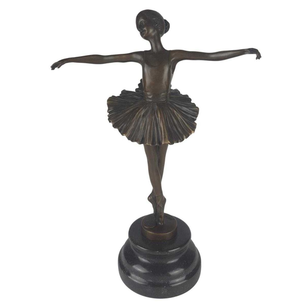 [LA-45620] Bronzeskulptur Bronzefigur Ballerina Balletttänzerin #45620