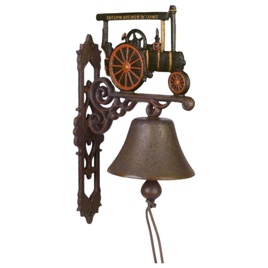 [LA-45747] Wandglocke Türglocke Türklopfer Figürchen Gusseisen Dampfwagen