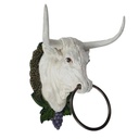 Handtuchhalter Handtuchring weißer Kuhkopf Figur Skulptur Motiv Gusseisen