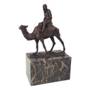 Bronzeskulptur Bronzefigur Kamel und Reiter