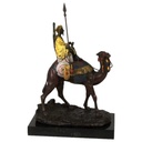 Bronzeskulptur Bronzefigur Dromedar und Reiter